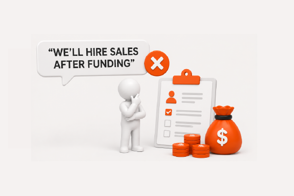 When to Hire First Salesperson Startup: Why “After Funding” Can Be a Red Flag 